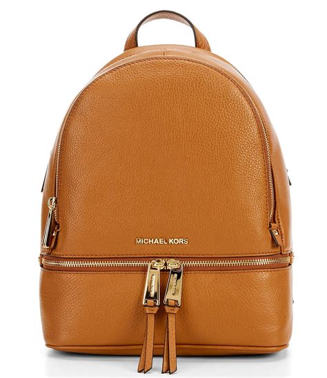 michael kors rhea slim pebble leather backpack|rhea leather backpack.